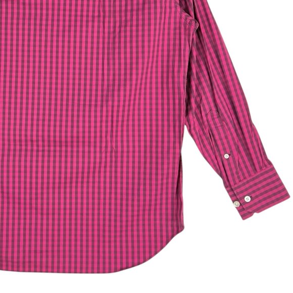 Bonobos Men Stretch Standard Fit Button-Down Pink/Grey Plaid Shirt Size 15.5 -34 - Picture 6 of 10